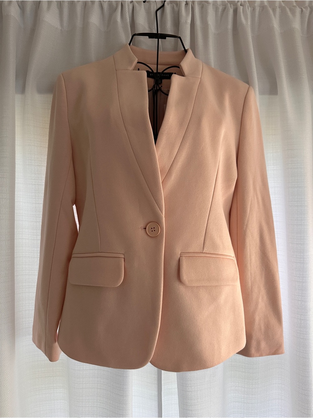 Gibsonlook Single-Button Blazer in Blush Pink Professional Career Woman - Picture 2 of 10
